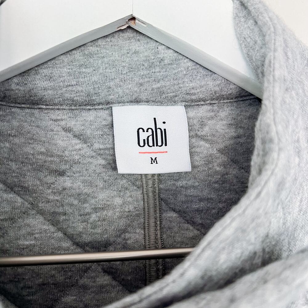 CAbi 3182 Gray Quilted Double Breasted Jacket Medium - Picture 4 of 6